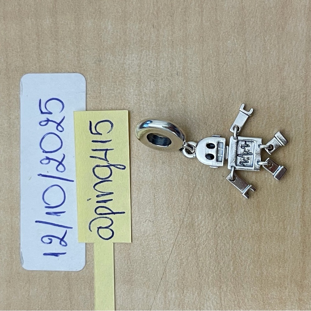 Pandora Bestie Bot Robot Dangle Charm - Picture 3 of 11